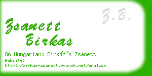 zsanett birkas business card